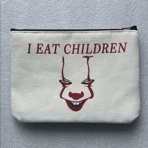 Red and white clown cosmetic bag / pencil case ⭐️2 for 13 ⭐️